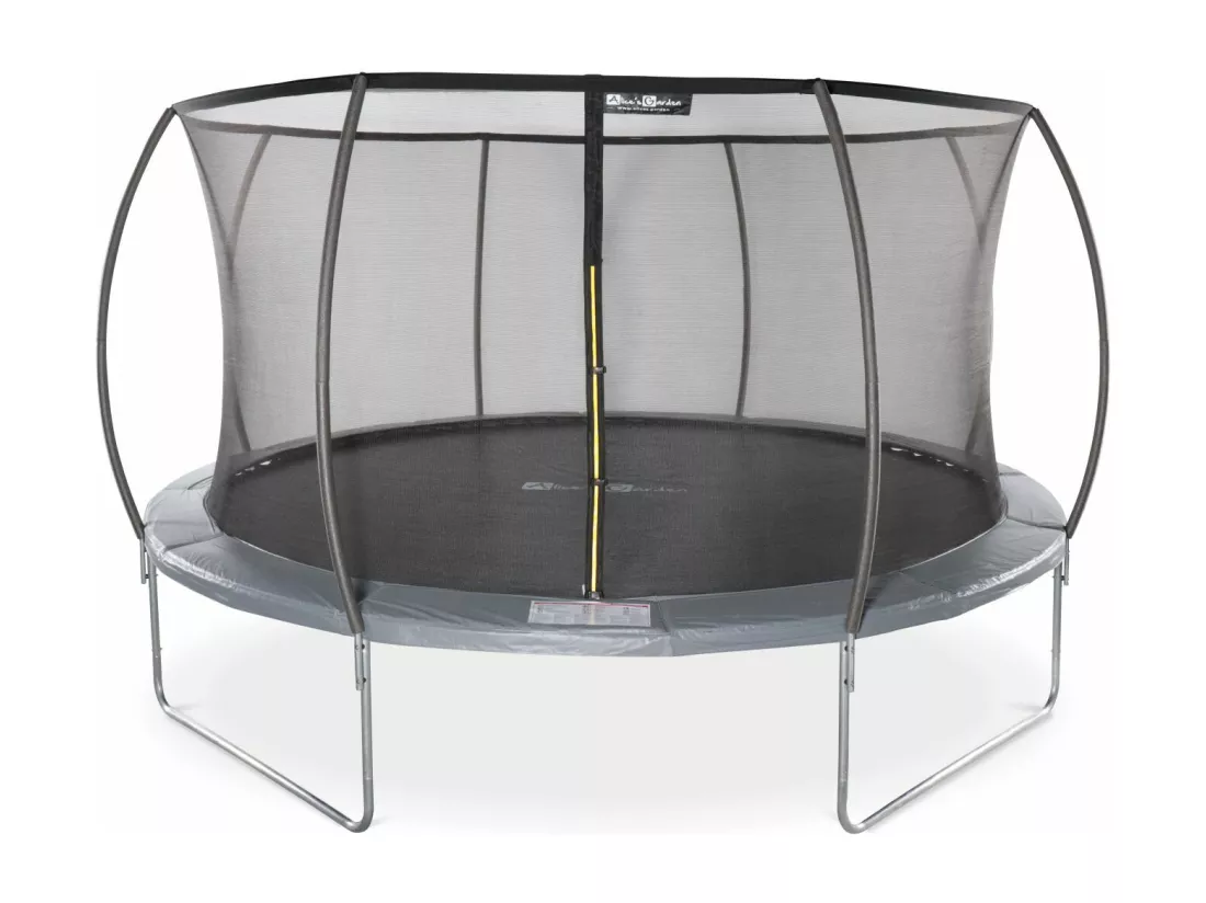 Trampoline rond Ø 430cm gris avec filet de protection intérieur - Venus Inner – Nouveau modèle - trampoline de jardin 4.30m 430 cm |Design | Qualité PRO. | Normes EU.