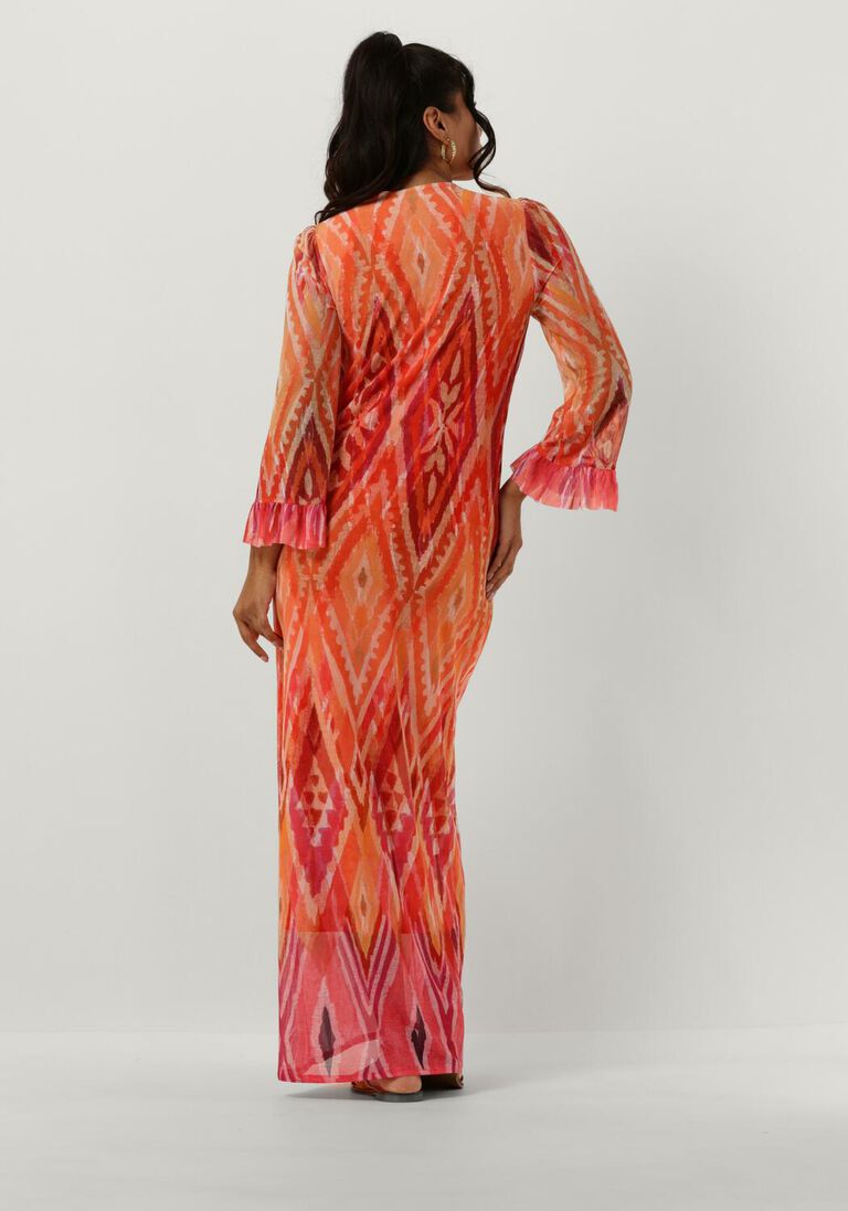 ANA ALCAZAR oranje ana alcazar maxi jurk maxi dress deco