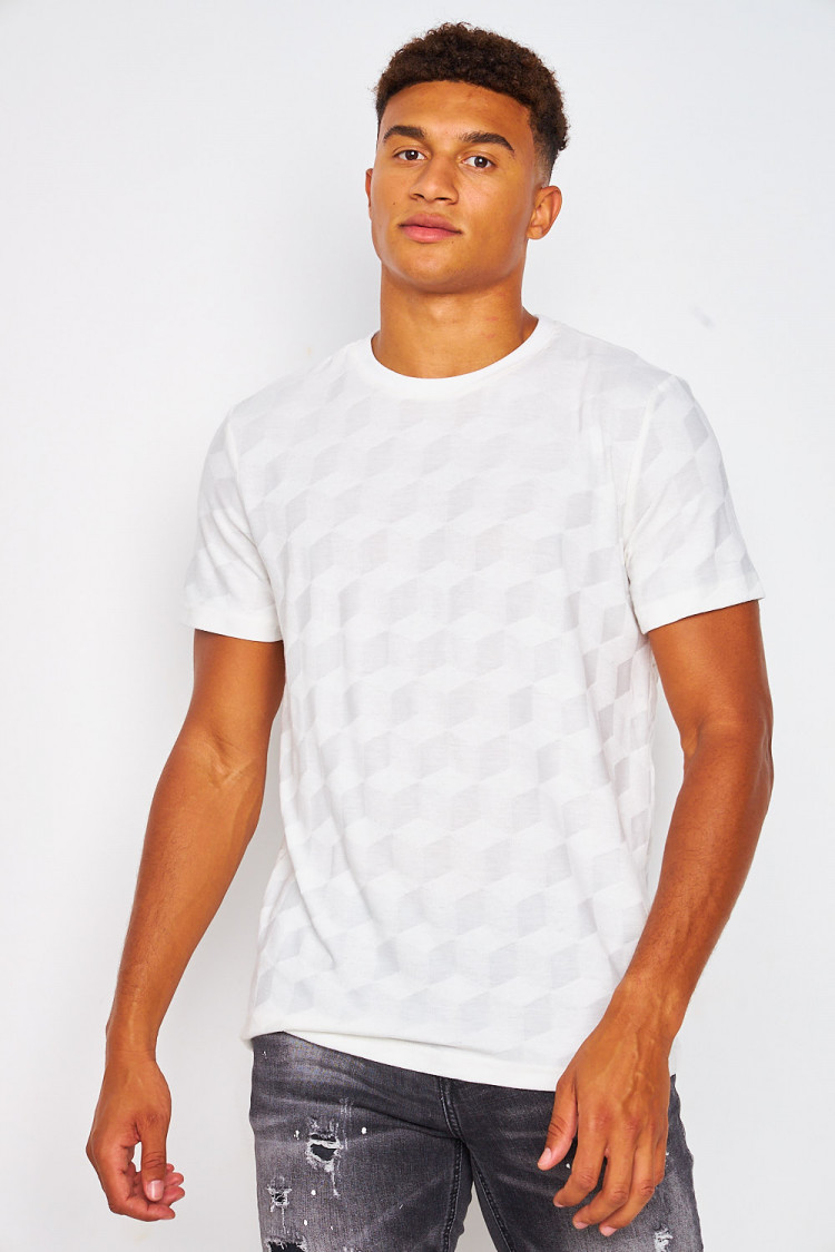 T-shirt blanc imprimé graphique
