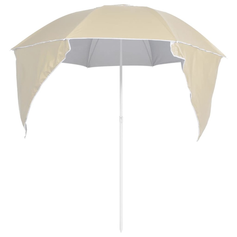 Parasol de plage avec parois latérales 215 cm sable