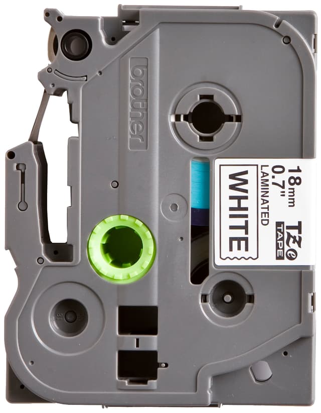 Brother TZe-241 18mm sort-på-hvid tape patron