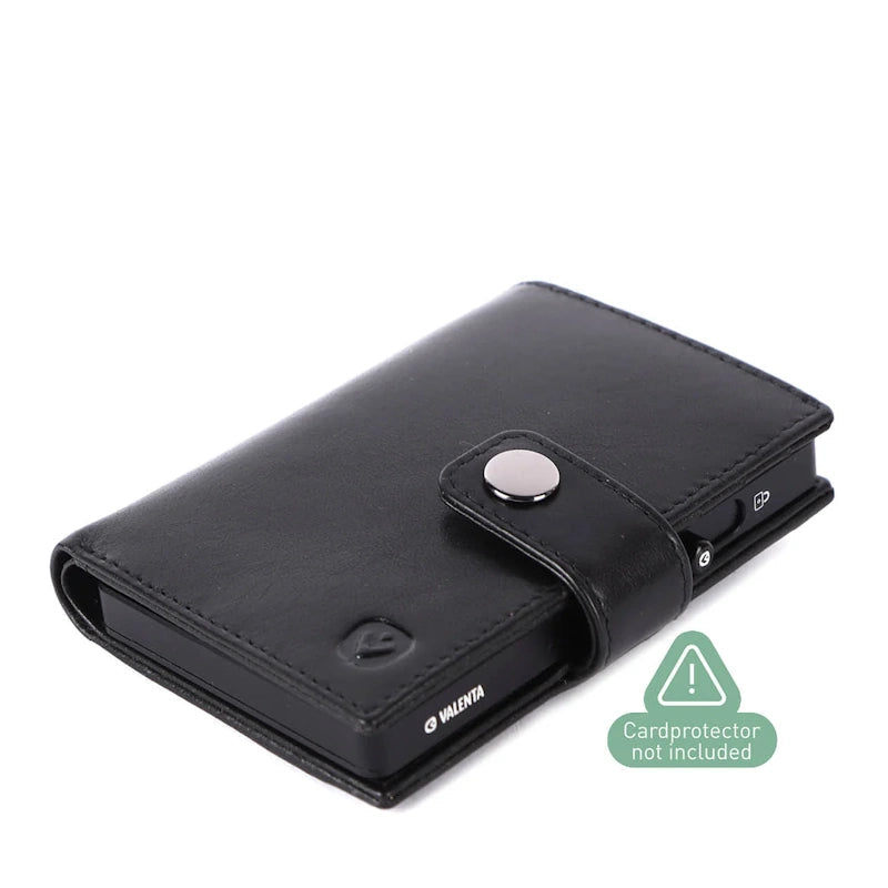 Valenta Card Wallet Leather MagSafe Luxe Black