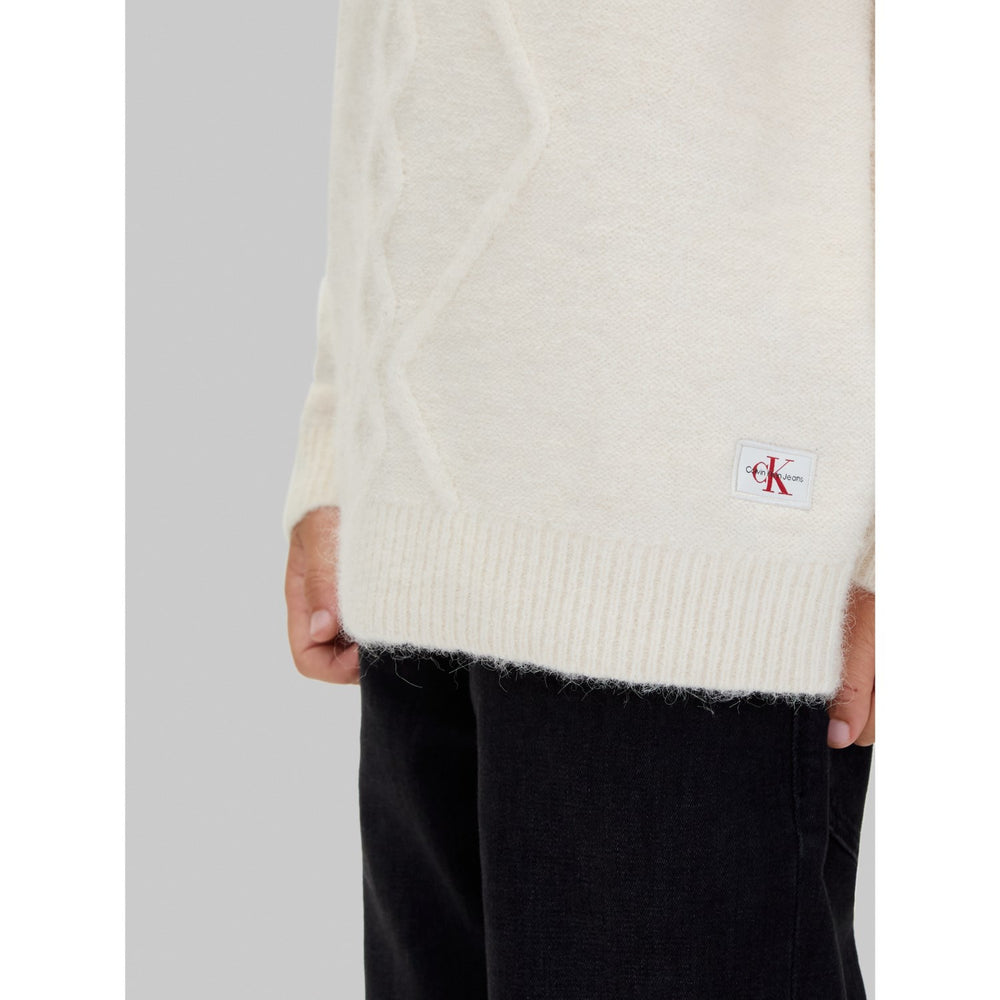 Køb Calvin Klein Whitecap Gray Fluffy Sweater