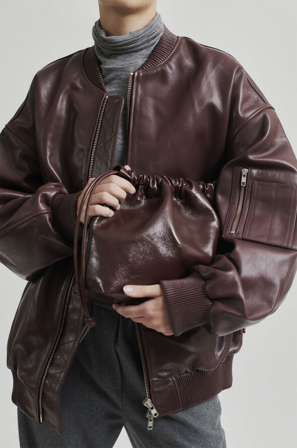 Second Female Lacque Leather Bag Bitter chocolate