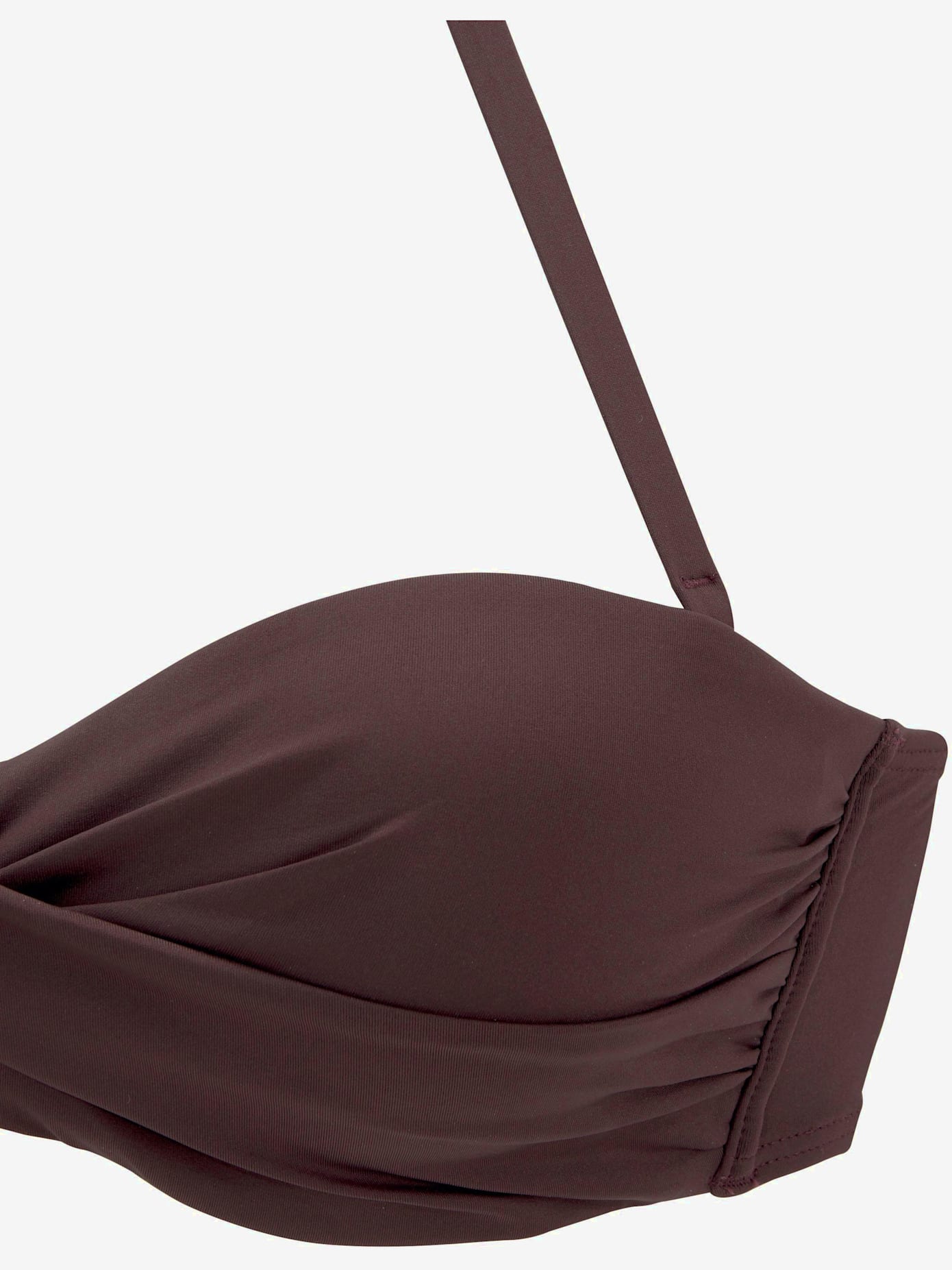 Haut de bikini bandeau à armatures coloris unis tendance
