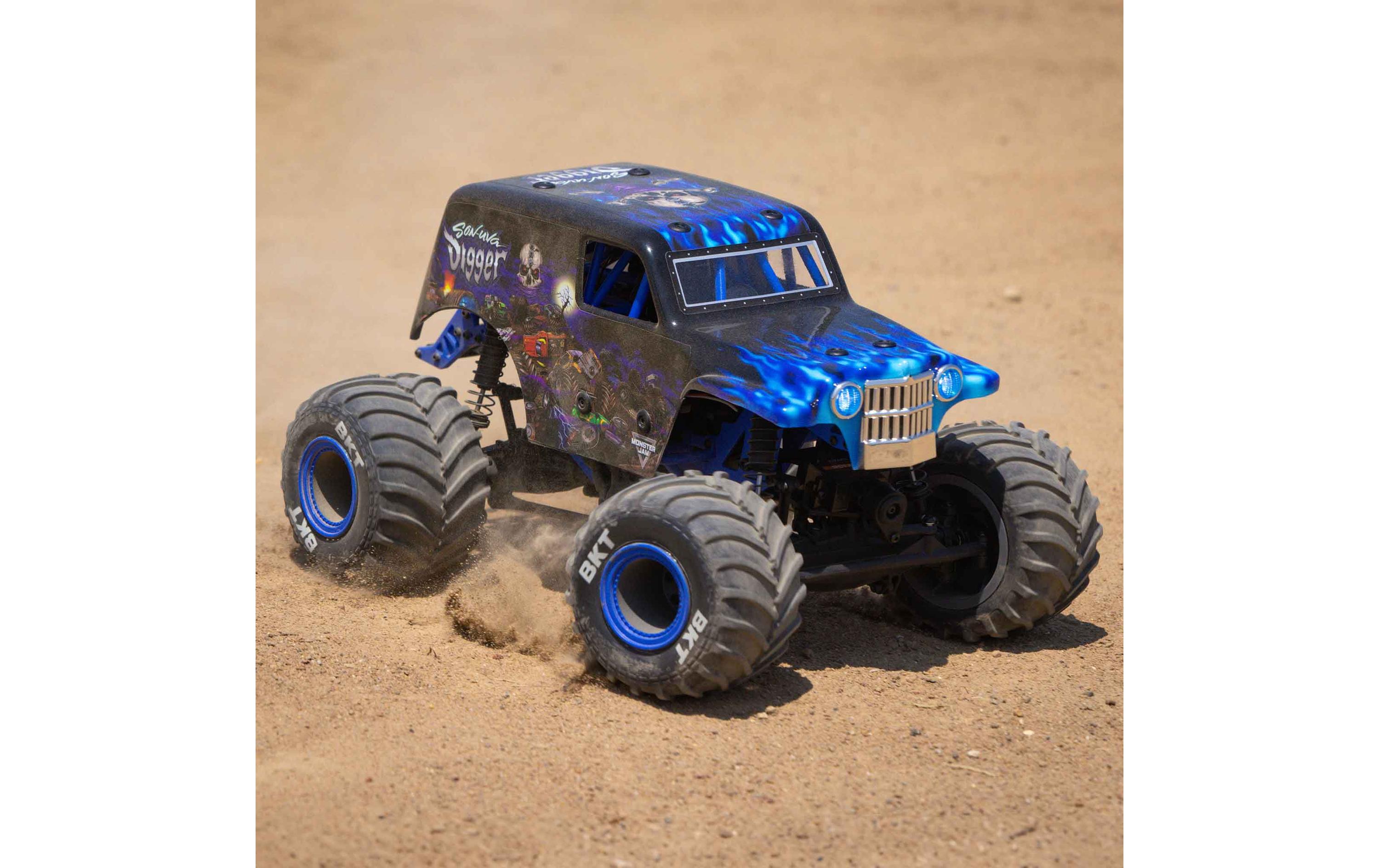 Monster Truck Mini LMT 4WD Son Uva Digger Blau, RTR, 1:18<br>Vollwertiger Monstertruck mit Starrachsen im Mini-Format