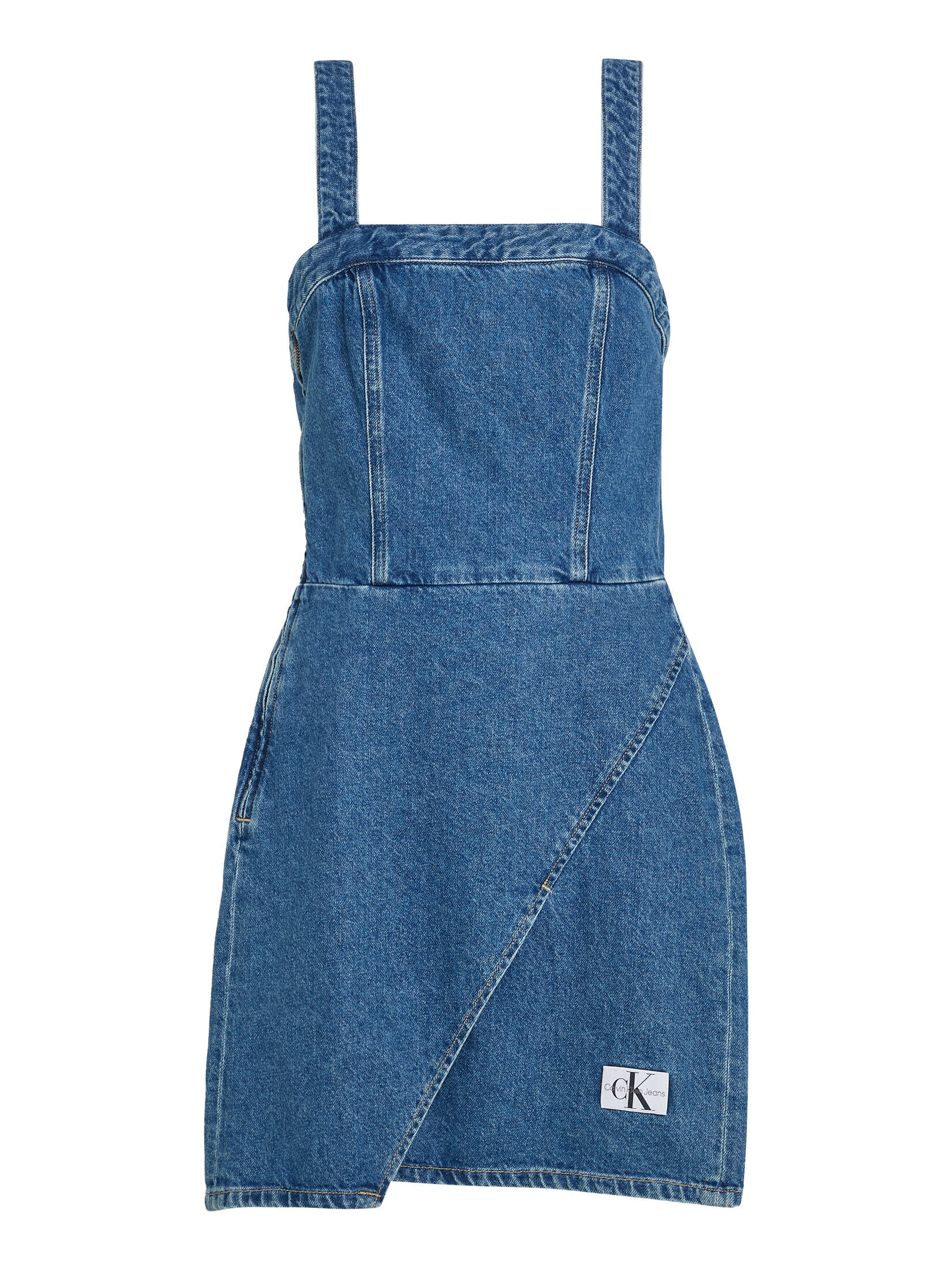 CALVIN KLEIN JEANS| Damen Jeanskleid WRAP BODYCON