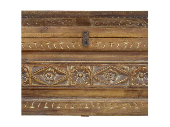 Coffre en bois marron 65x37x33h