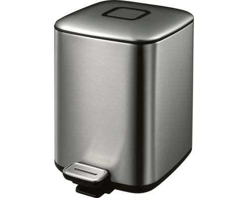EKO Regent 6L roestvrijstalen matte pedaalemmer
