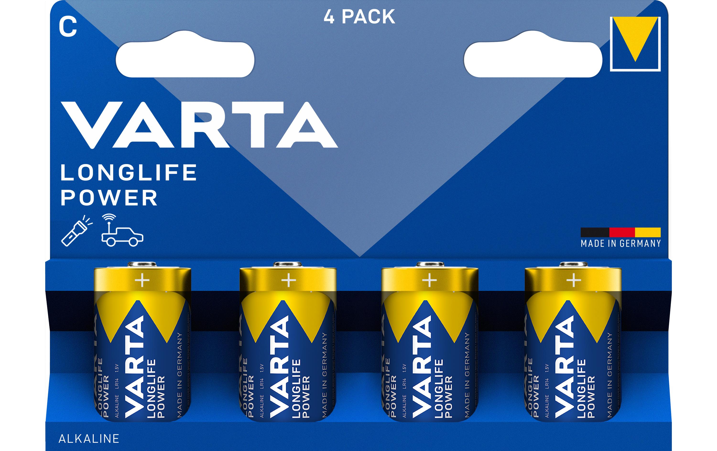 Batterie Longlife Power C , 4 StückTyp C Batterien im 4er-Pack