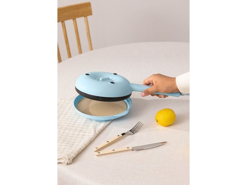 Create Crêpe Maker 600 W, Pastellblau Crepesmaschine im Retro-Stil