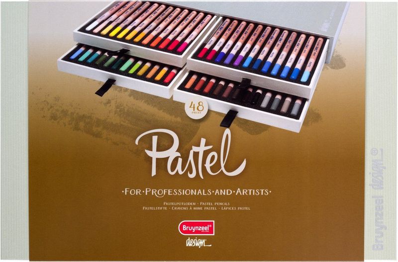 Bruynzeel Design - Pastelpotloden - Box 48 Stuks - Diverse Kleuren