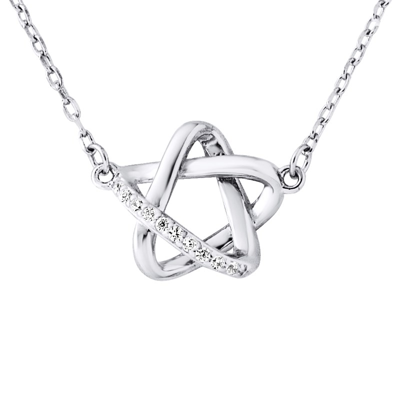 Collier NOEUD - Oxydes de zirconium - Argent 925