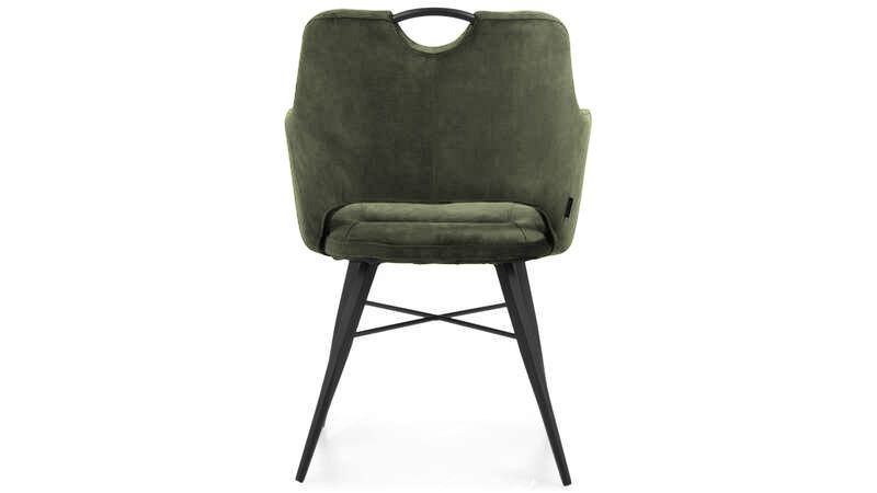 Eetkamerstoel groen Tirza B60 x D62 x H87 cm