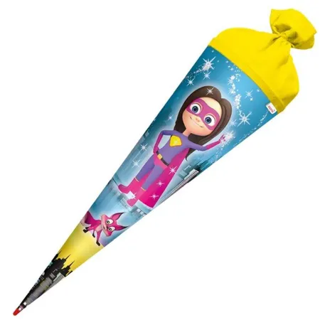 Roth Schultüte Superheldin, Glitter, rund, 70cm