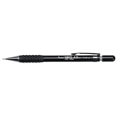 Pentel Druckbleistift 120 A3DX, 0.5 mm, HB, schwarz