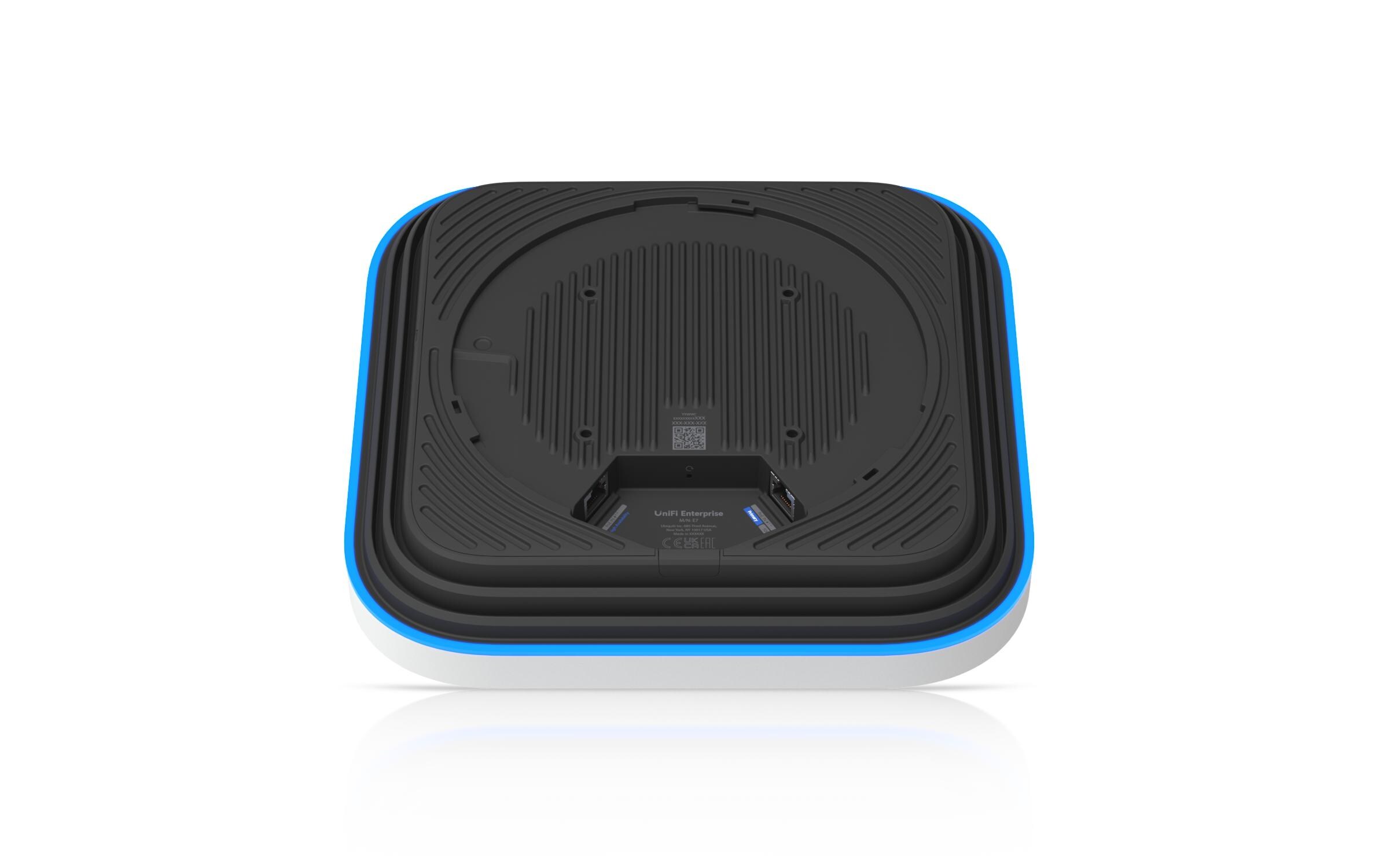 Access Point E7<br>Indoor Access Point der Enterprise-Klasse mit 10-Stream-WiFi 7-Leistung, einem 10-GbE-Uplink und einem redundanten GbE-Port für hohe Verfügbarkeit.
