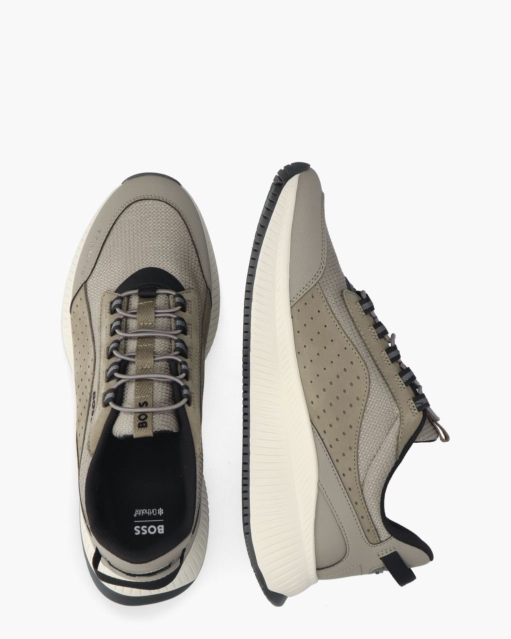 Boss TTNM EVO Grijs/Khaki Herensneakers