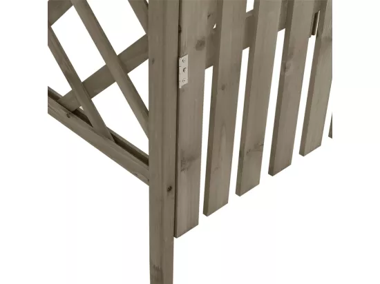 Pergola avec portail 116x40x204 cm Gris Bois de sapin massif