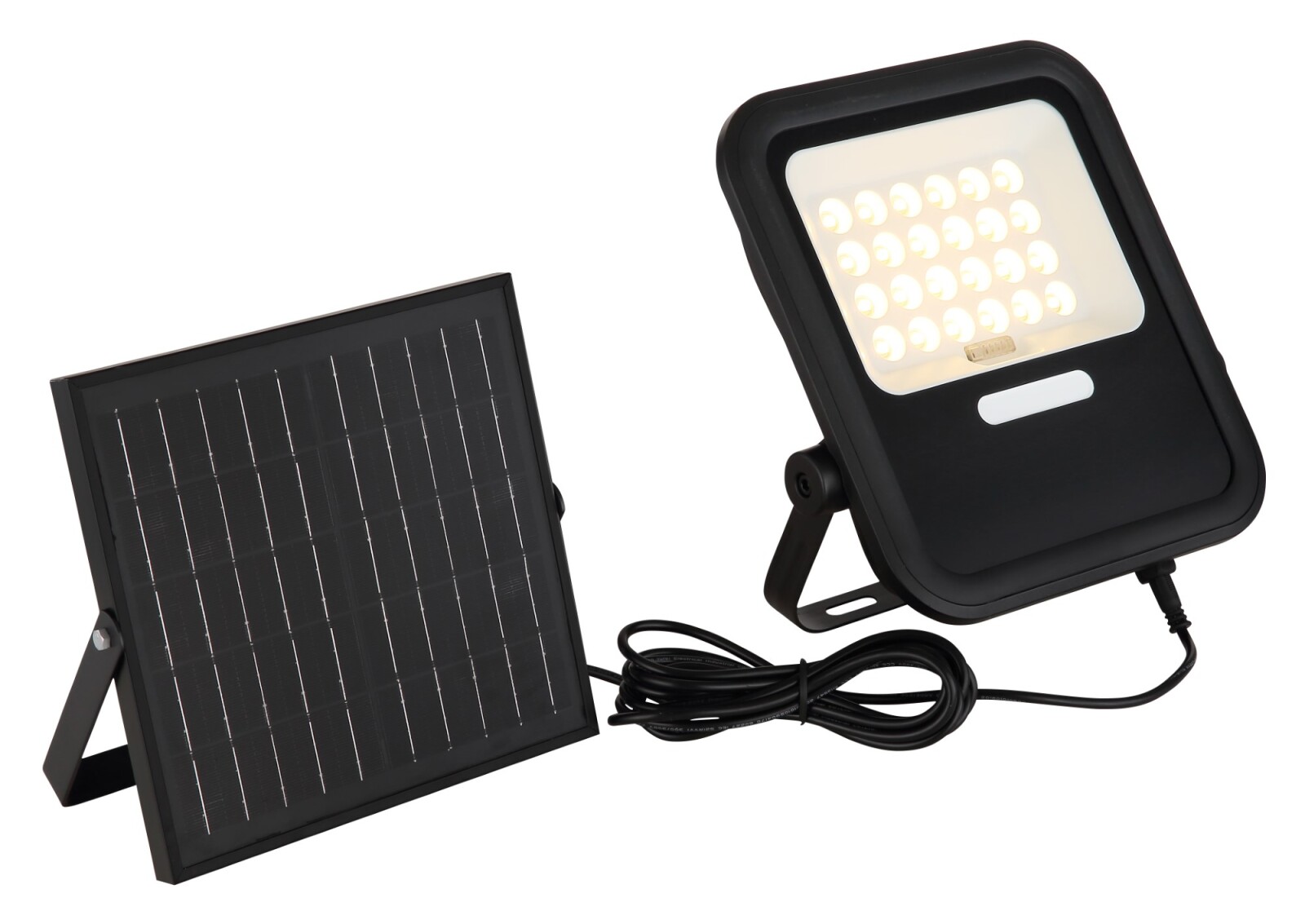 Solarleuchte - schwarz matt - dimmbar - Timer
