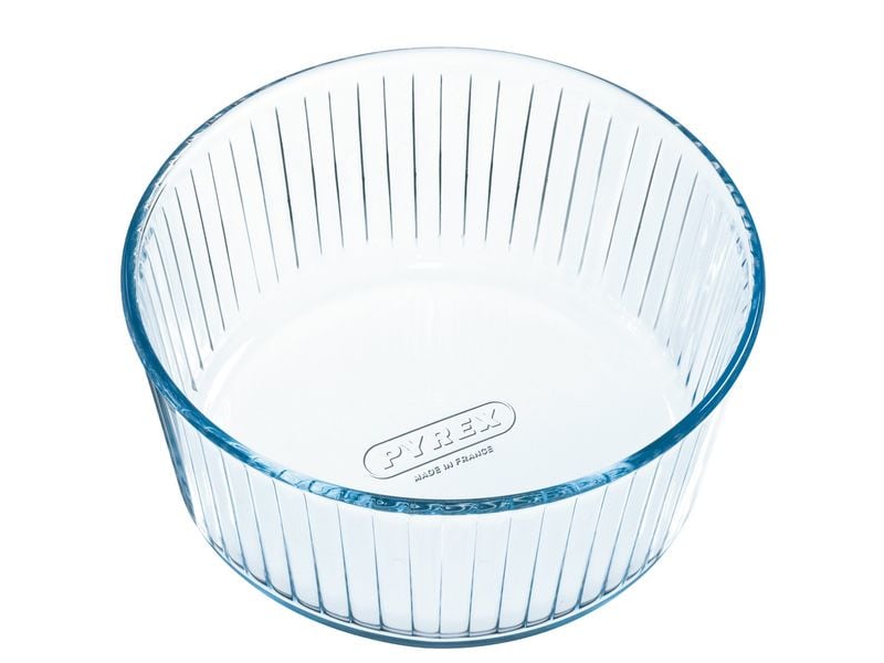 Pyrex Auflaufform Soufflé 2.5 L, 22 x 22 x 10 cm Runde Backform aus Glas