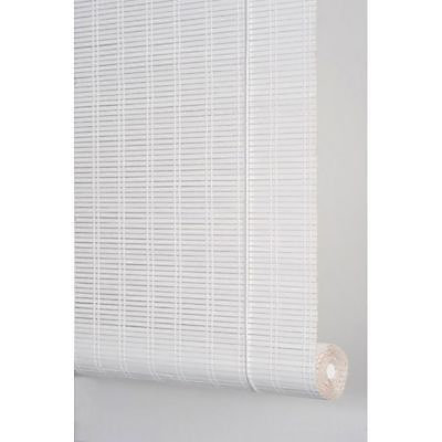 Store enrouleur tamisant bois tissé Ballauff blanc 60 x 180 cm