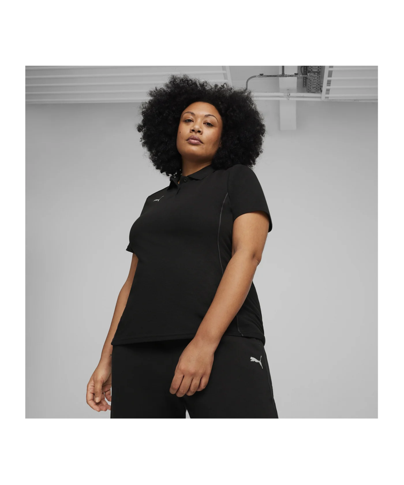 PUMA teamFINAL Casuals Poloshirt Damen Schwarz F03