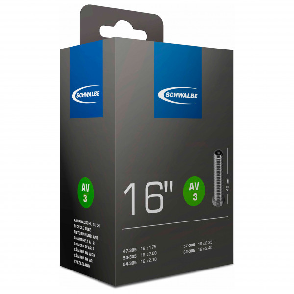 Schwalbe - Schlauch Burley 16'' (16 X 1,75) AV3 - Chambre à air pour vélo