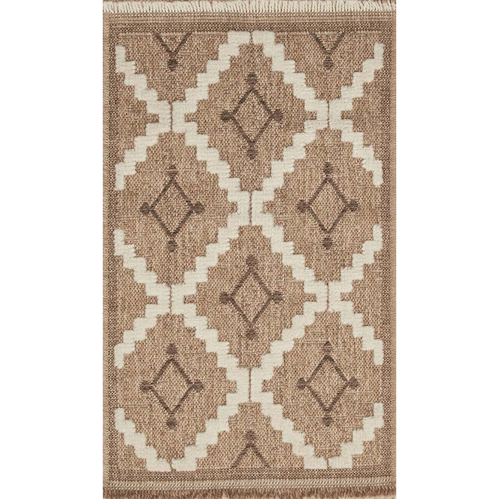 Tapis intérieur extérieur aspect jute marron tulum 9041 90 x 67 cm