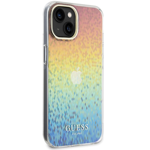 iPhone 15 Hybrid Hardcase Hülle IML Faceted Mirror Disco (GUHCP15SHDECMI) - Regenbogen