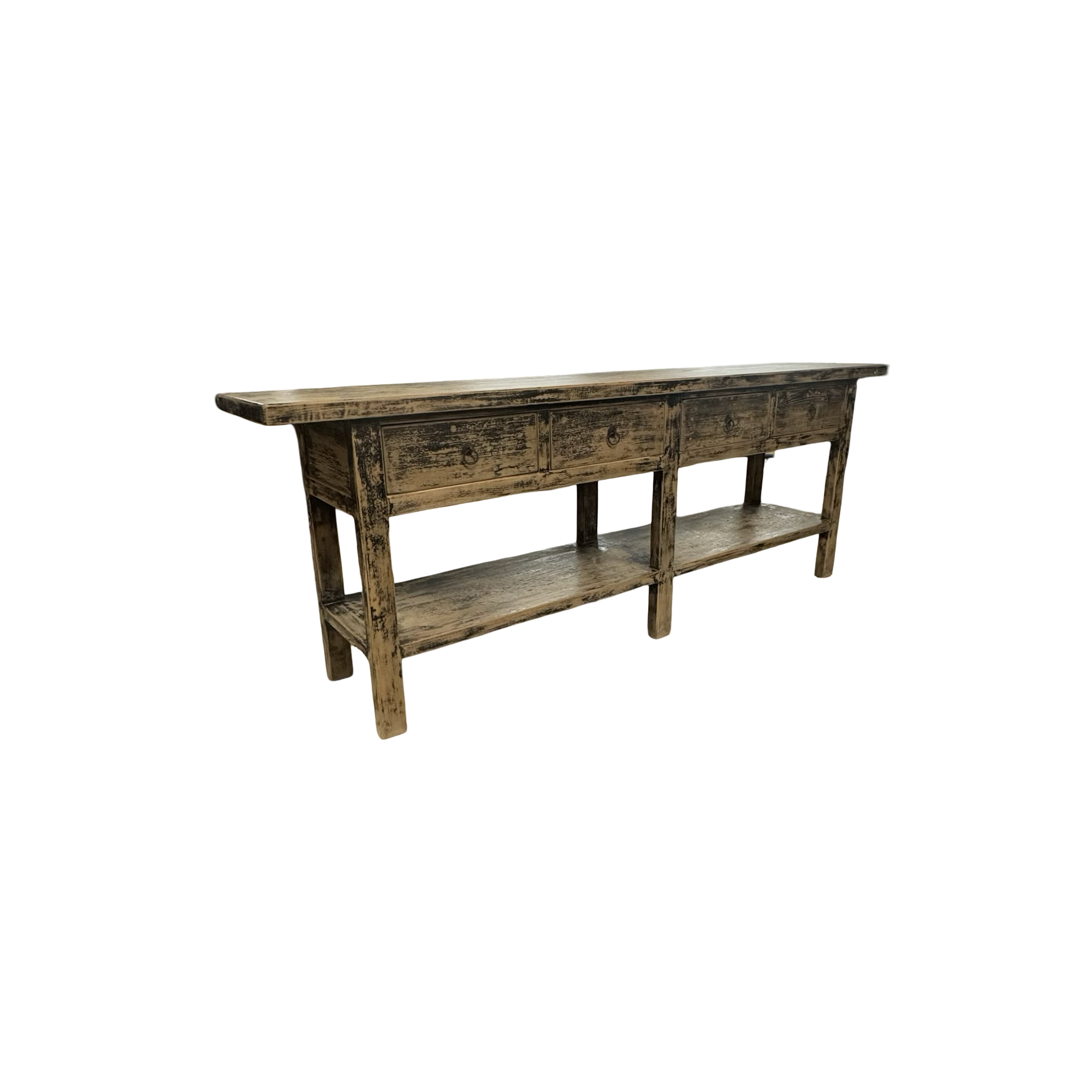 Dressoir zwart finish 4 la en plank uniek