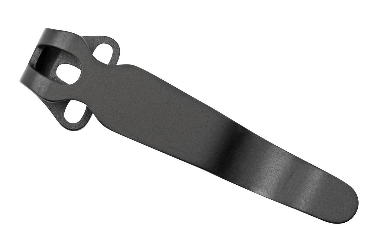 Flytanium Universal Short Pocket Clip FLY-1250SBK Black DLC Titanium