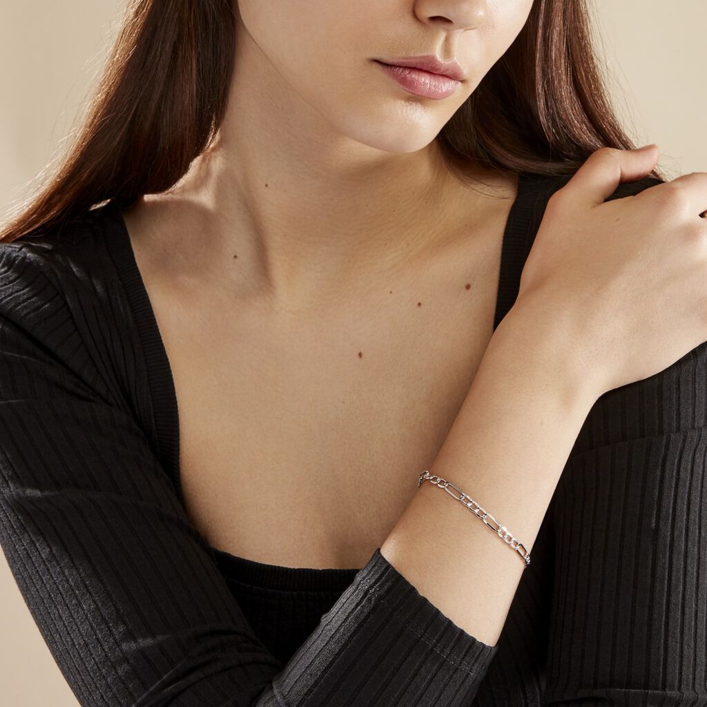 Bracelet Mame-diarra Or Blanc