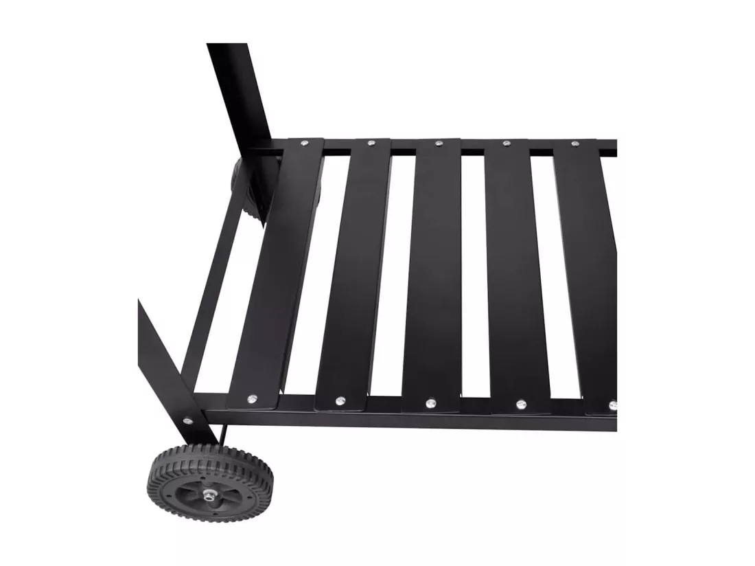 Support de barbecue au charbon de bois 2 roues