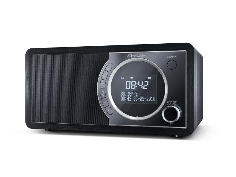 Sharp DAB  Radio DR-450 Schwarz Digital-Radio mit Speicher für 60 Sender