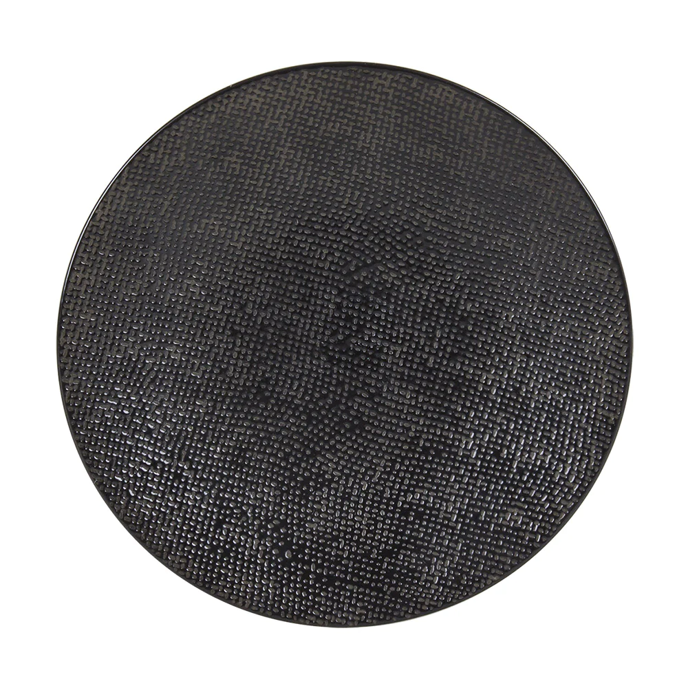 Assiette à dessert Vésuvio noir 21 cm (lot de 6) Table passion