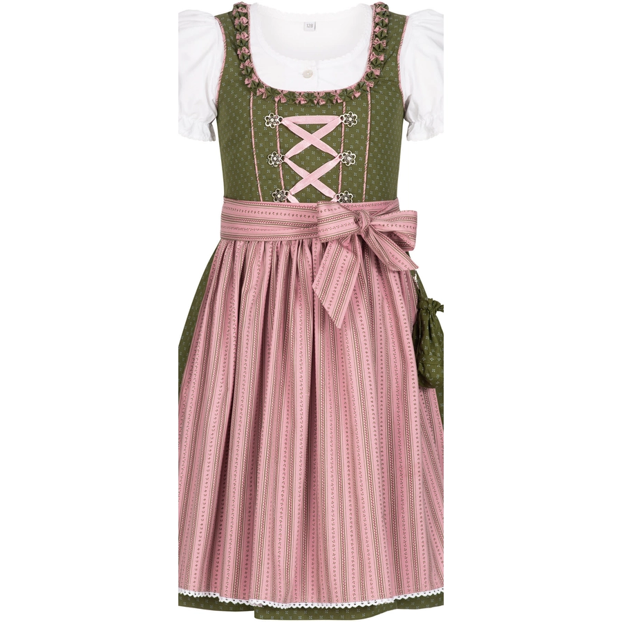 Nübler Kinderdirndl 3-teilig Nabbo Oliv