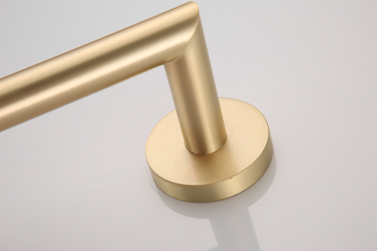 Saniclear Brass handdoekhouder 60cm geborsteld messing mat goud