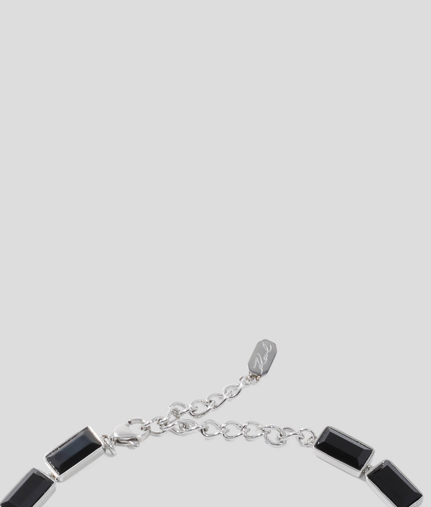 Collier chaîne pavé KARL Signature - Argent