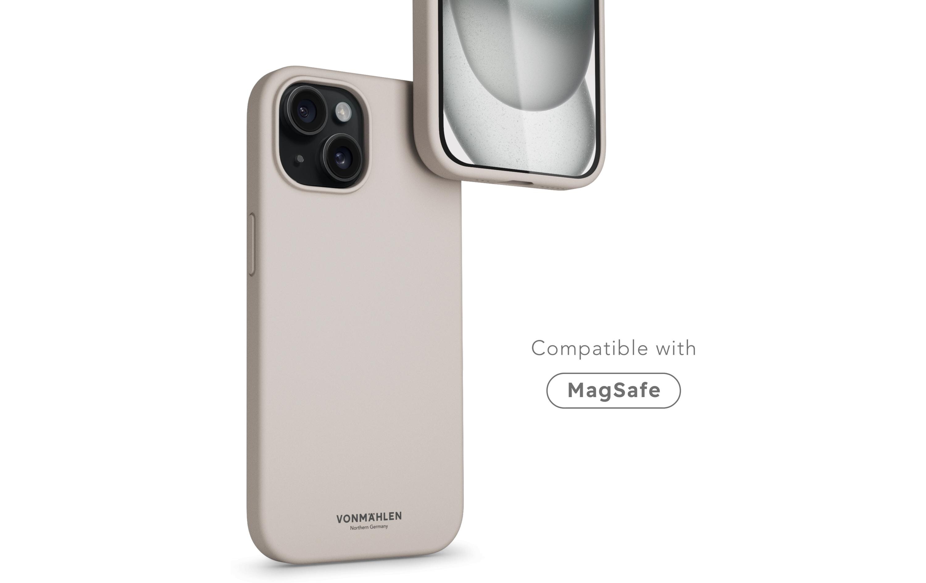 Back Cover Eco Silicone iPhone 15 Plus CreamSilicone Backcover für das Apple iPhone 15 Plus