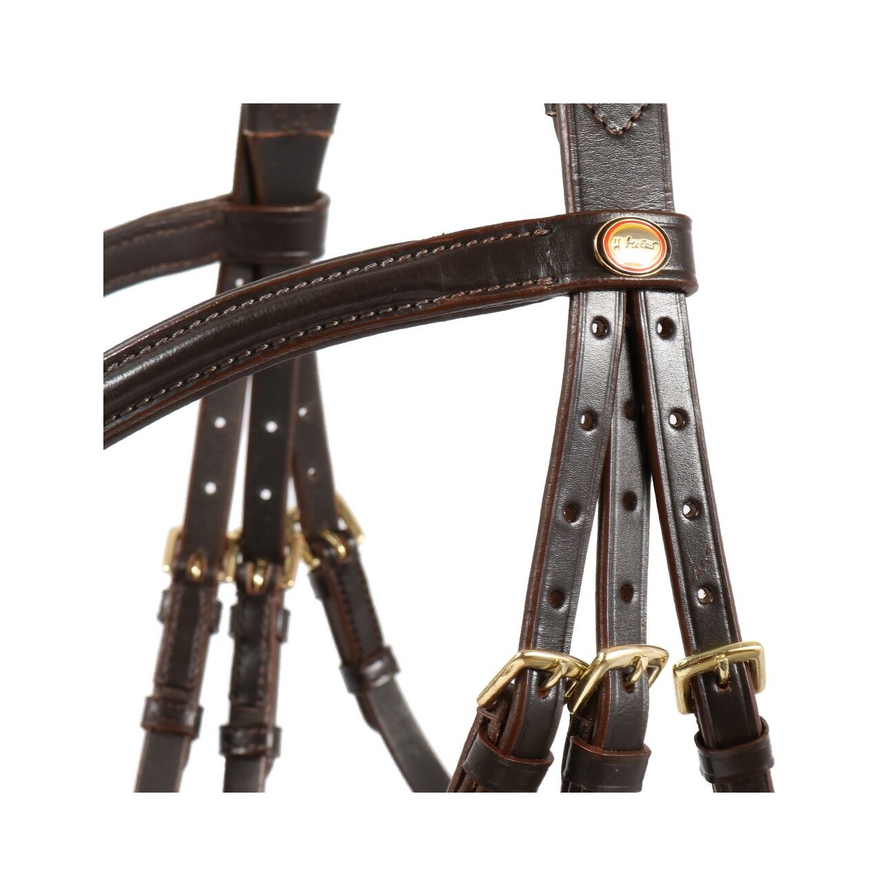 Hans Melzer Horse Equipment Hans Melzer Trense Bad Harzburg braun/messing WB EXTRA (KB-Kaltblut)