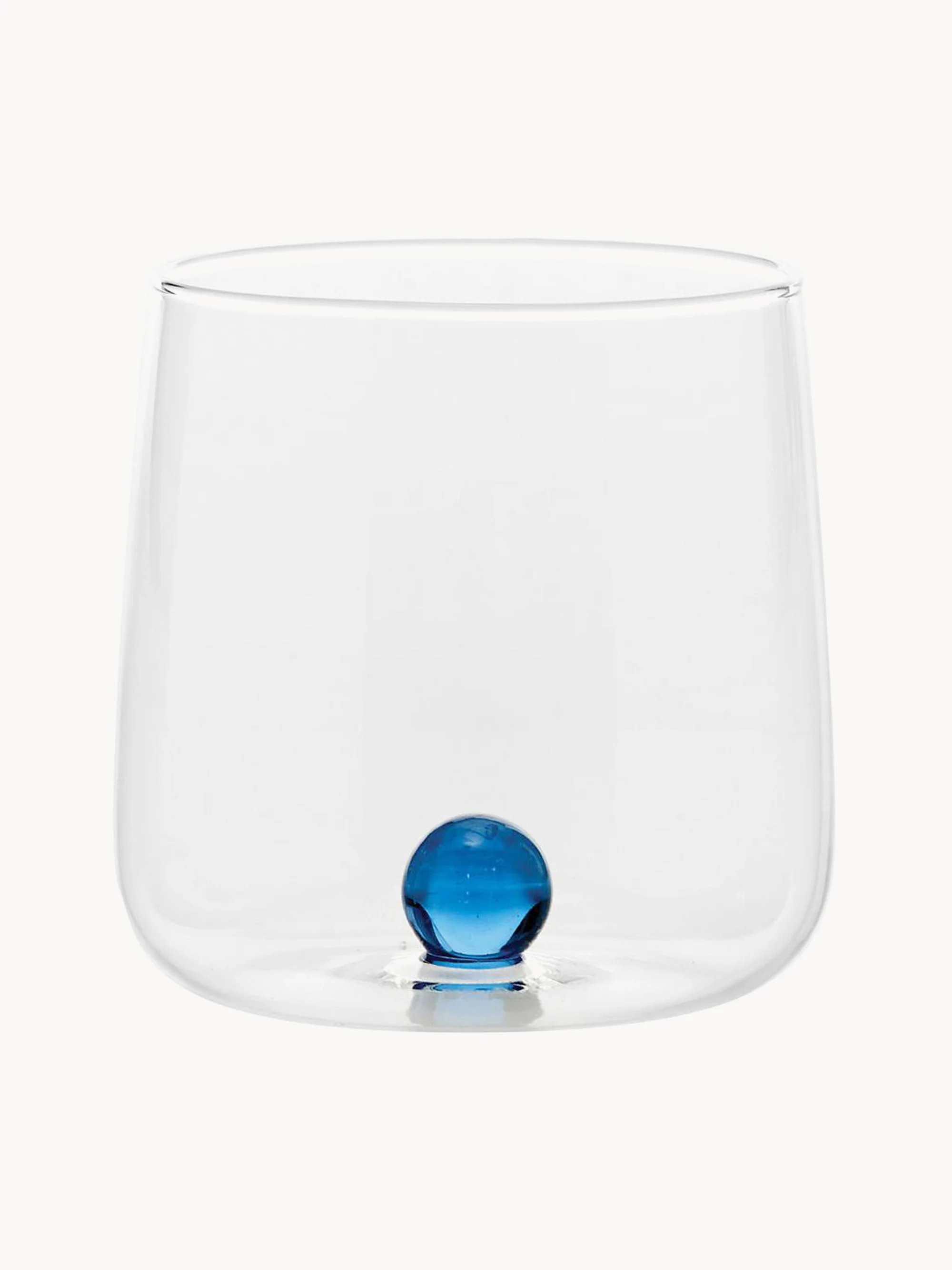 Handgemaakte waterglazen Bilia van borosilicaatglas, 6-delig