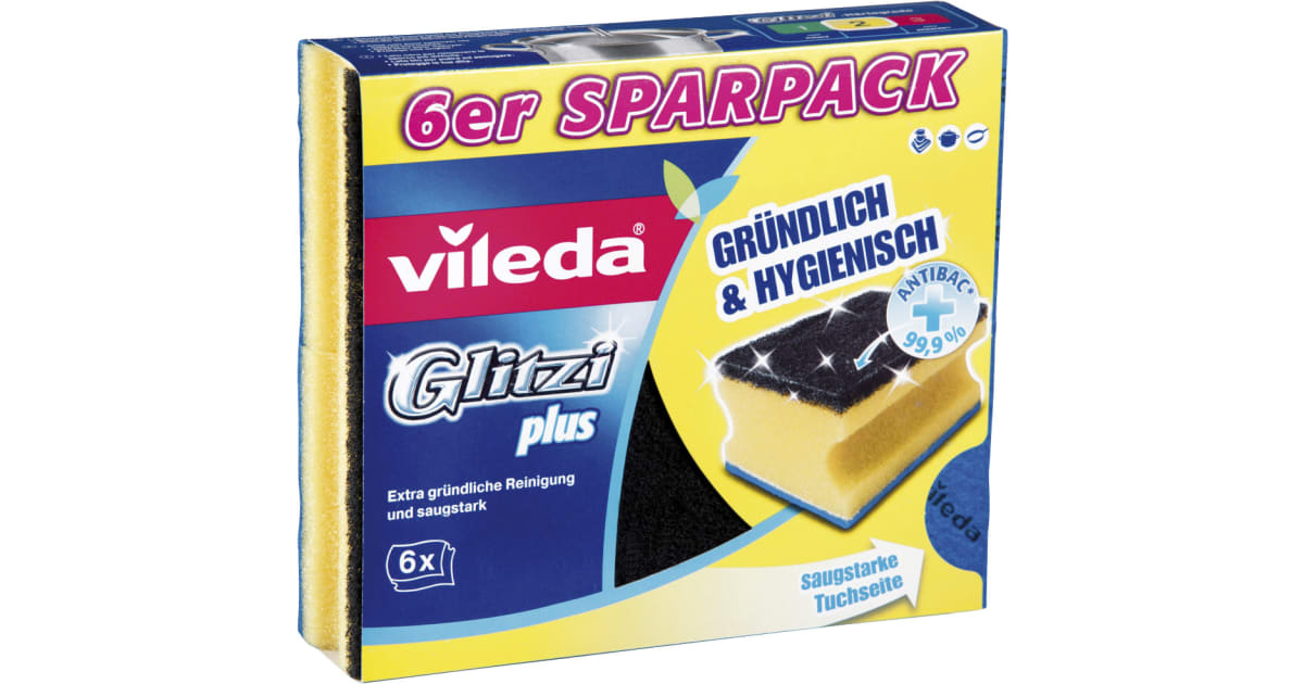 VILEDA Glitzi Plus Topfreiniger 6er-Packung