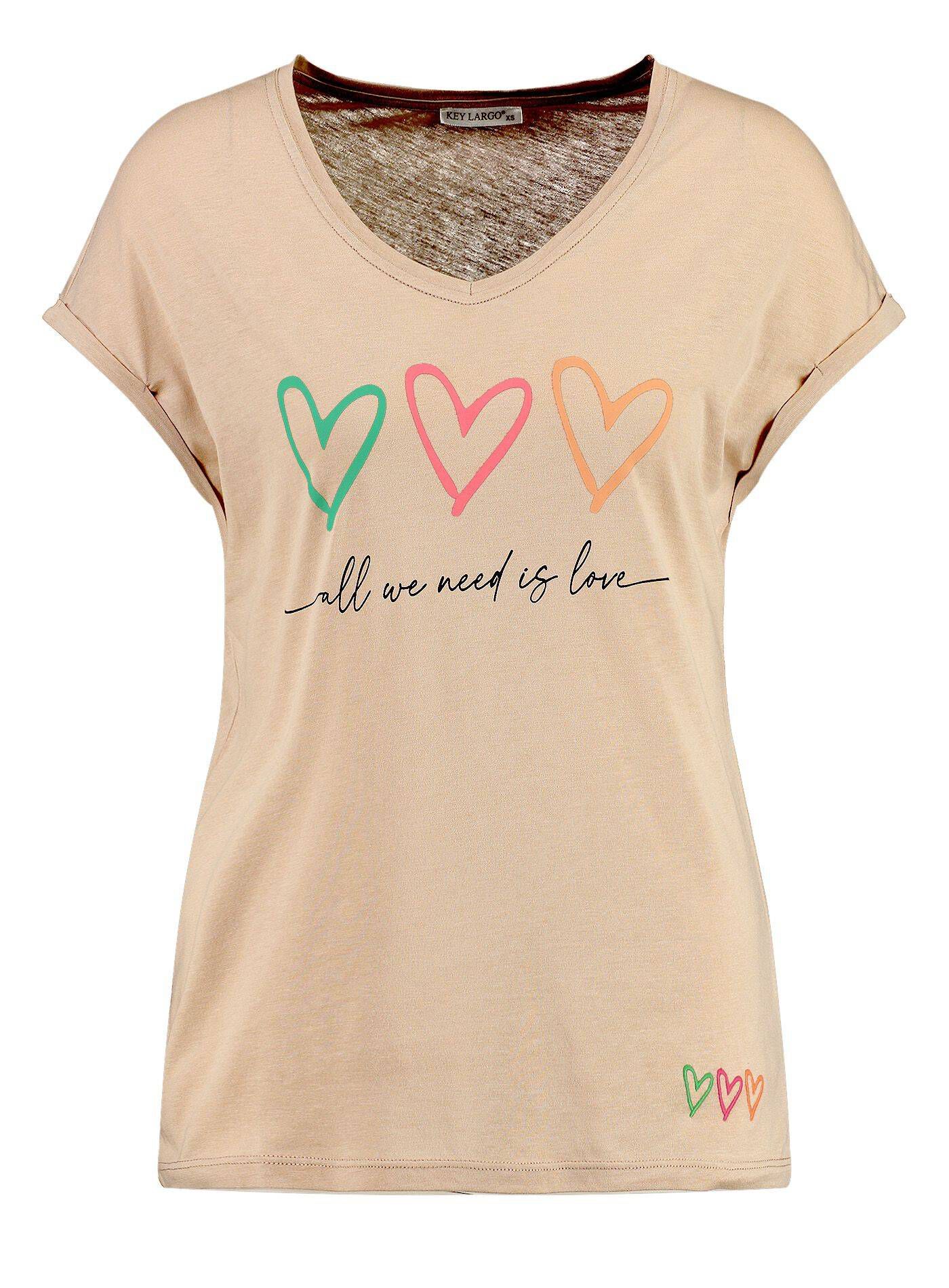 Key Largo| Damen T-Shirt WT EVERYTHING V-NECK
