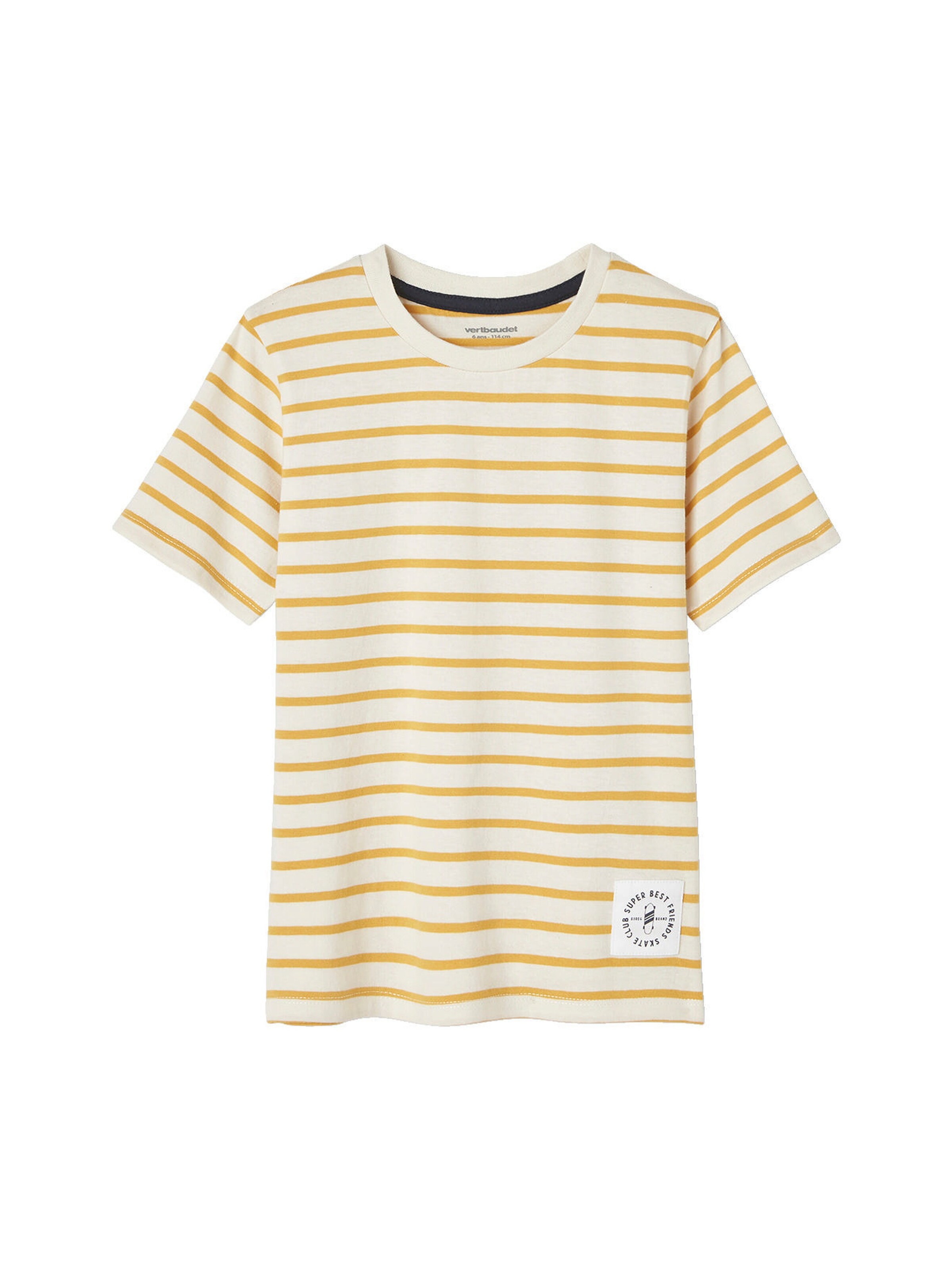 Vertbaudet Jungen T-Shirt mit Streifen gelb gestreift