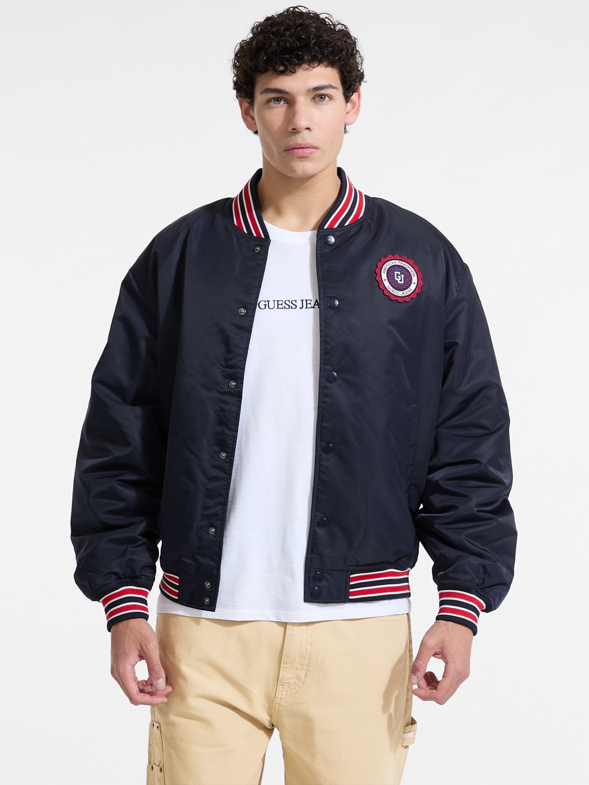 Jaqueta Varsity com Patch Bordado