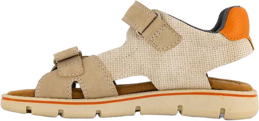 Vty imitatieleren sandalen met profielzool beige