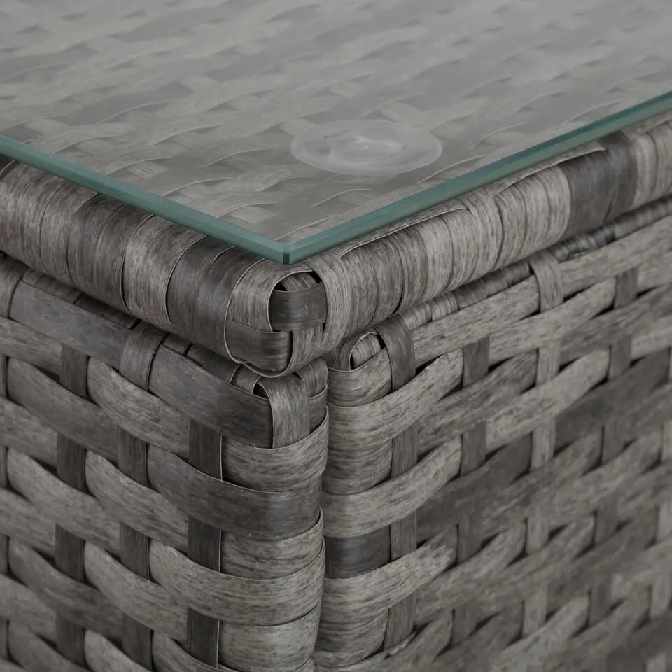 tectake - Loungeset Siena - Wicker - grijs