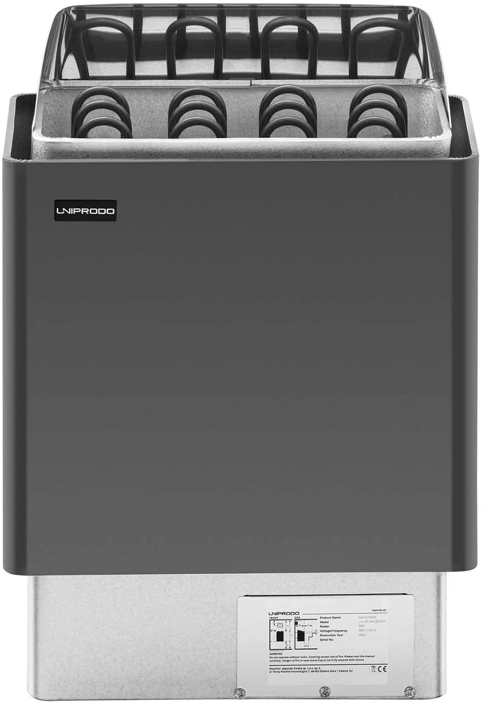 UNI_SAUNA_G6.0KW Saunaofen 6 kW 30 bis 110 °C Überhitzungsschutz Thermostat Saunaheizung elektrisch