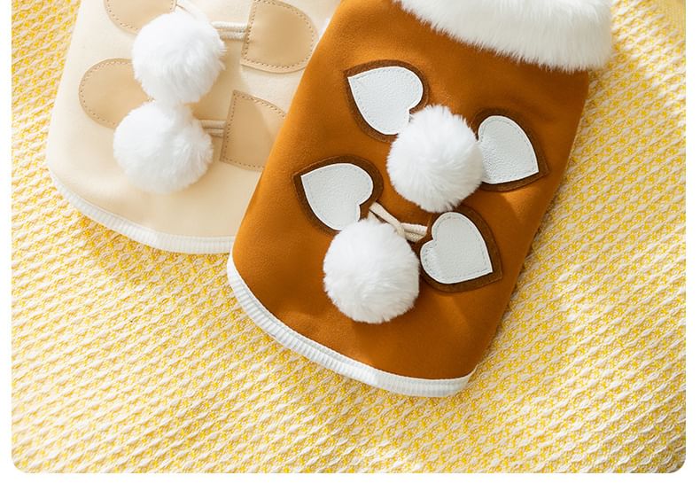 Cissilli - Fleece gevoerde top met pompons